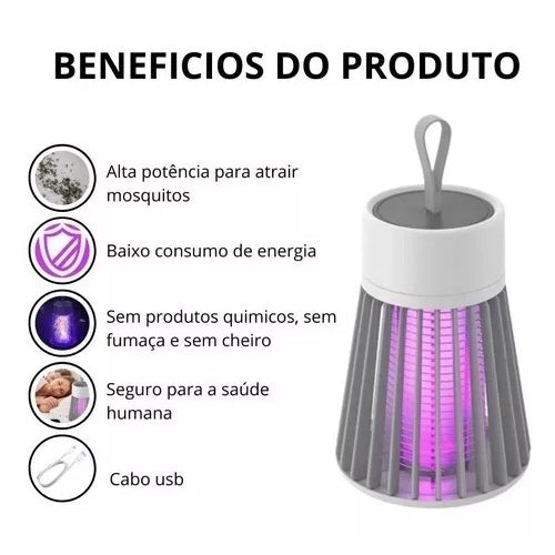 Mosquiteiro Elétrico - Elimina Mosquito da Dengue